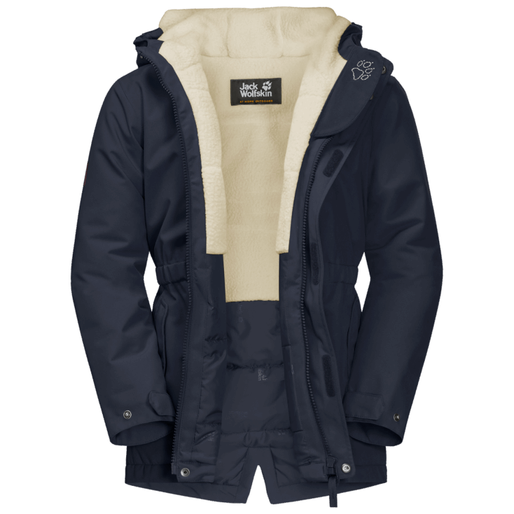 Girls' Cosy Bear Jacket Original Brand Jack Wolfskin Night Blue