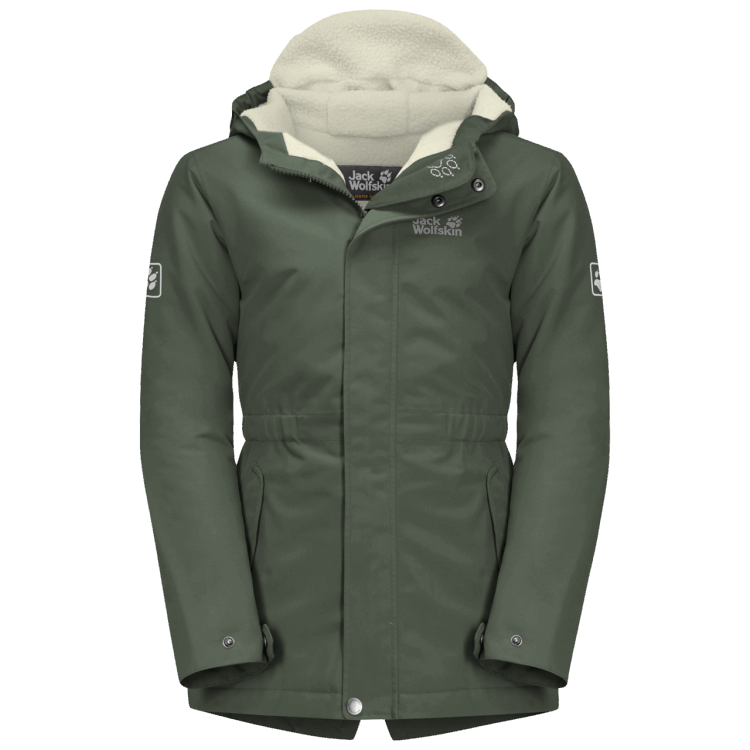 Girls' Cosy Bear Jacket Hot Thyme Green Brand Jack Wolfskin