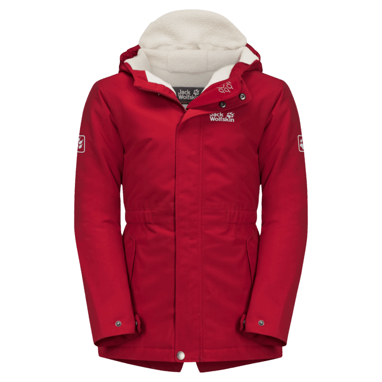 Brand Jack Wolfskin Indian Red Girls' Cosy Bear Jacket New