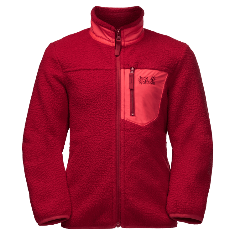 Indian Red Kid's Ice Cloud Jacket Brand Jack Wolfskin Hot