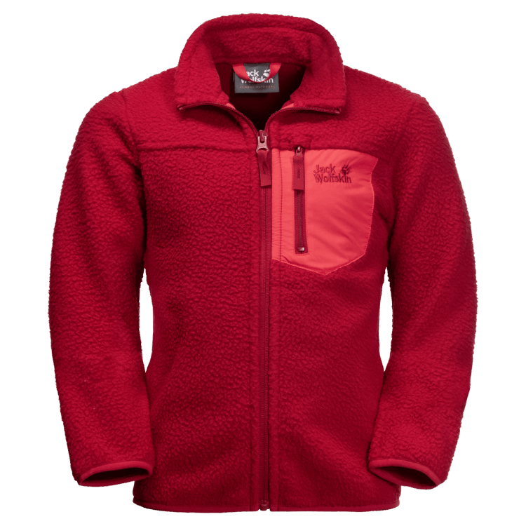 Indian Red Kid's Ice Cloud Jacket Brand Jack Wolfskin Hot