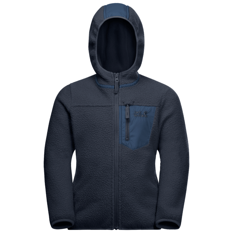 Collection Brand Jack Wolfskin Night Blue Kid's Ice Cloud Hood Jacket
