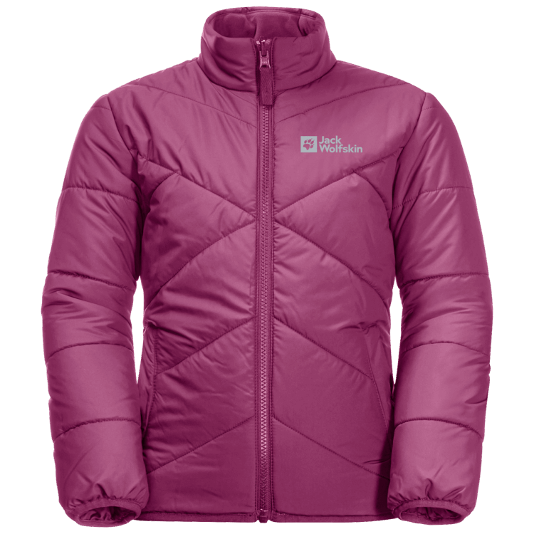 Kid's Rebel Rock 3In1 Jacket Dark Ruby Brand Jack Wolfskin Original