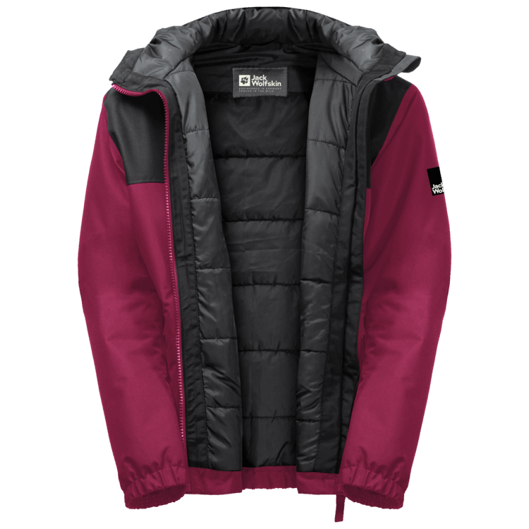 Dark Ruby Youth Spirit 2L Insulated Jacket Fashion Brand Jack Wolfskin