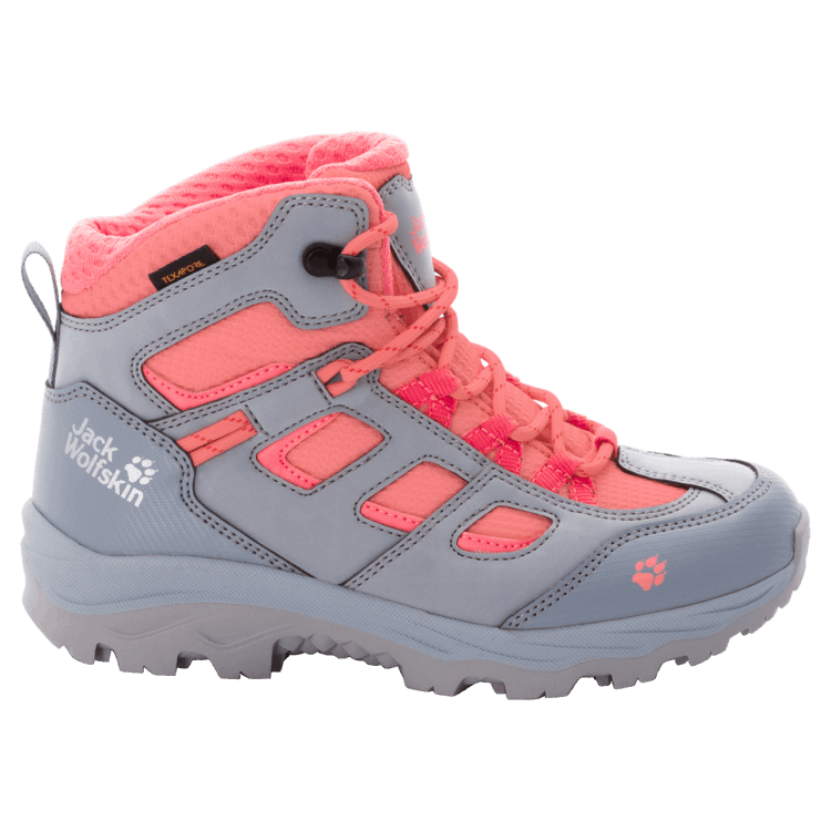 Grey Pink Kid's Vojo Texapore Mid Brand Jack Wolfskin Collection