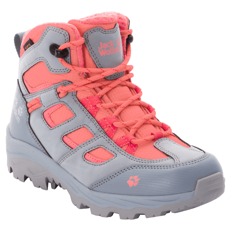 Grey Pink Kid's Vojo Texapore Mid Brand Jack Wolfskin Collection