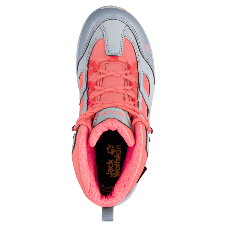 Grey Pink Kid's Vojo Texapore Mid Brand Jack Wolfskin Collection