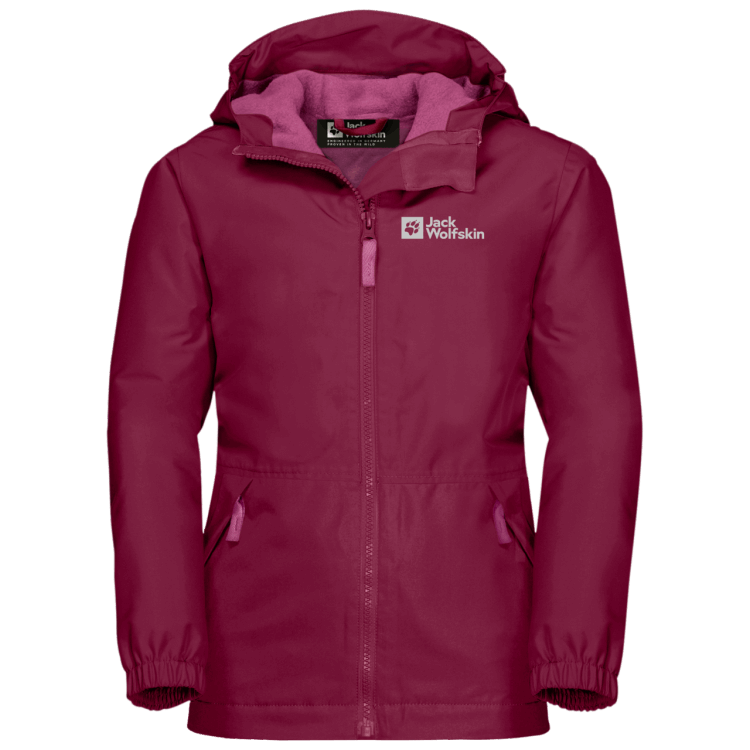 Origins Kid's Snowy Days Jacket Dark Ruby Brand Jack Wolfskin