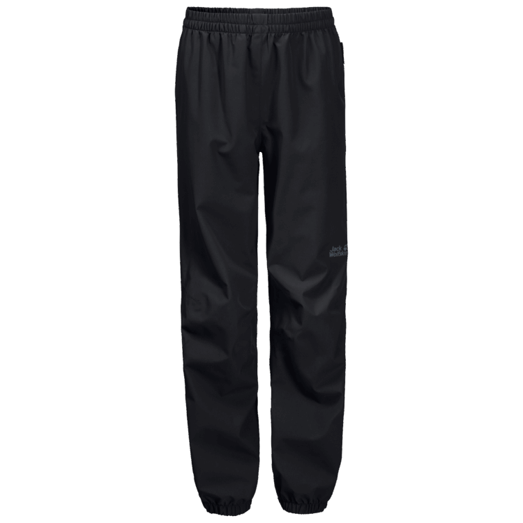 Black Collections Kid's Rainy Day Rain Pants Brand Jack Wolfskin