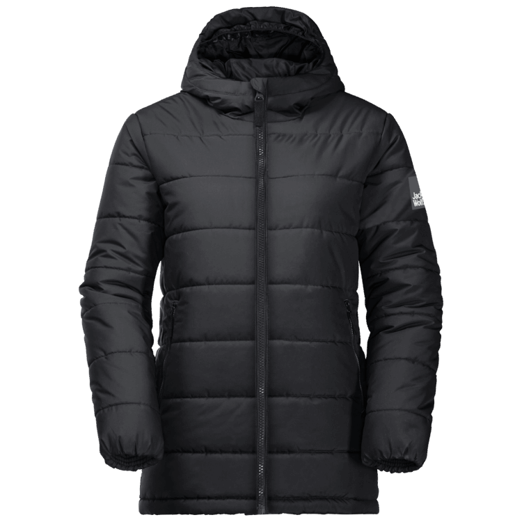 Original Brand Jack Wolfskin Black Youth Spirit Insulated Long Jacket