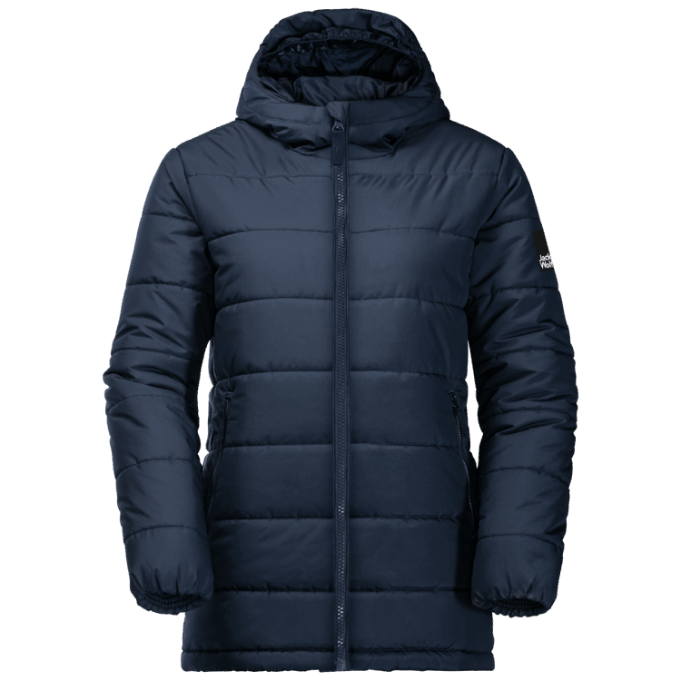 Best Night Blue Brand Jack Wolfskin Youth Spirit Insulated Long Jacket