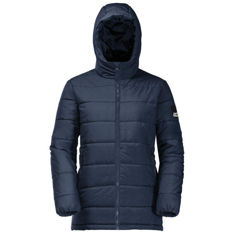 Best Night Blue Brand Jack Wolfskin Youth Spirit Insulated Long Jacket