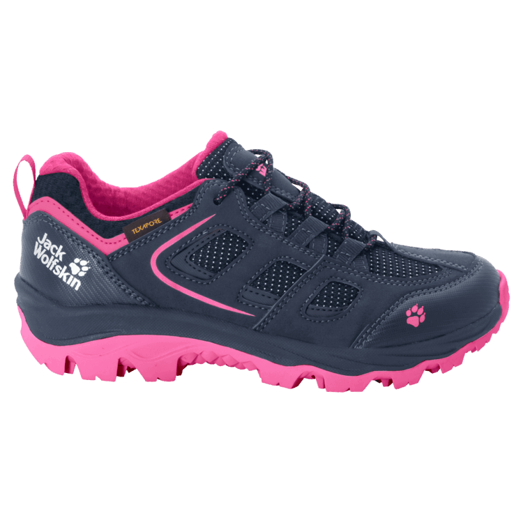 Kid's Vojo Texapore Low Origins Brand Jack Wolfskin Blue-Pink