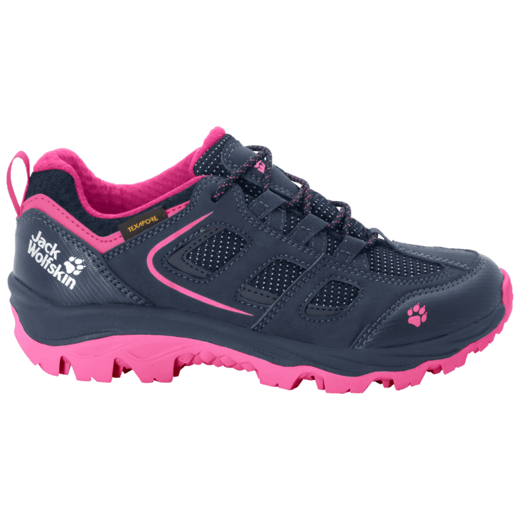 Kid's Vojo Texapore Low Origins Brand Jack Wolfskin Blue-Pink