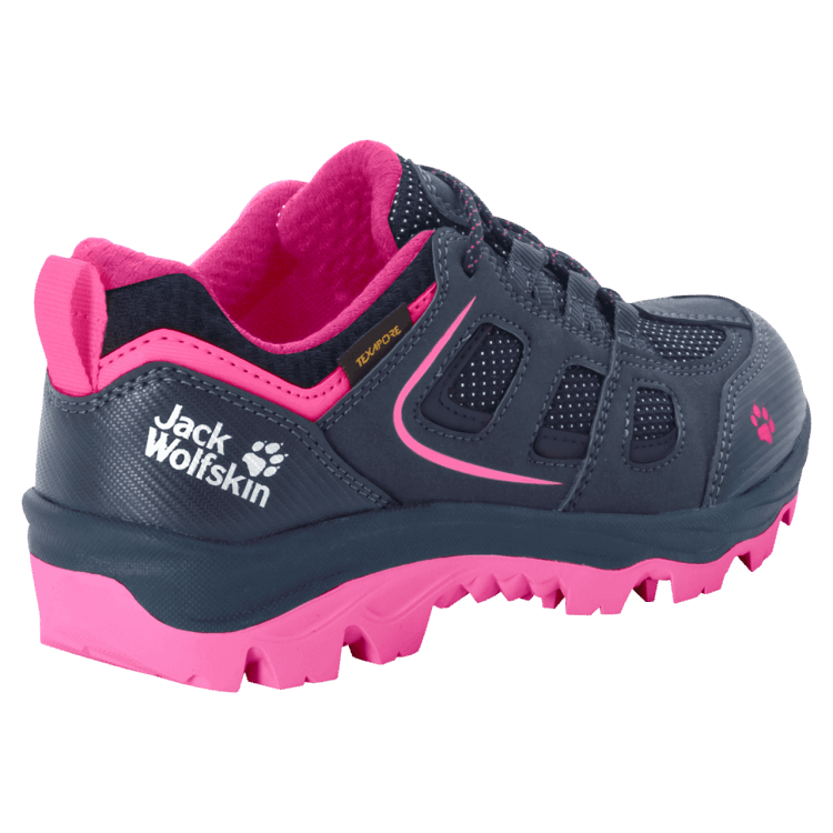 Kid's Vojo Texapore Low Origins Brand Jack Wolfskin Blue-Pink