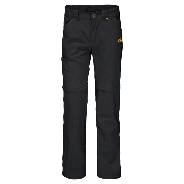 Brand Jack Wolfskin Hot Kid's Safari Zip Off Pants Black