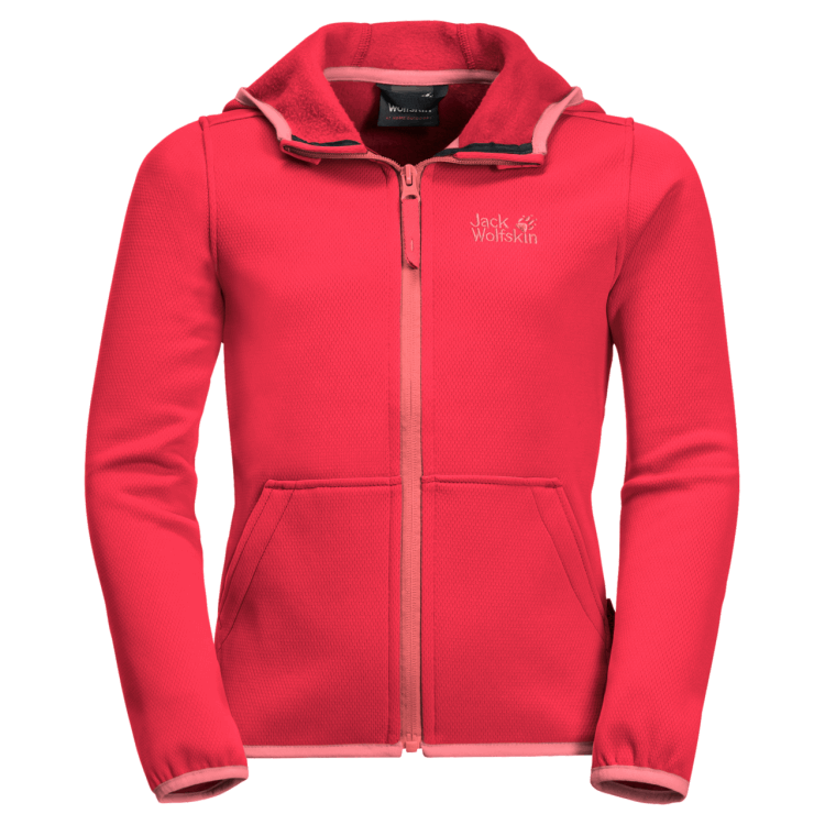 Tulip Red Brand Jack Wolfskin Origin Kid's Kiewa Jacket