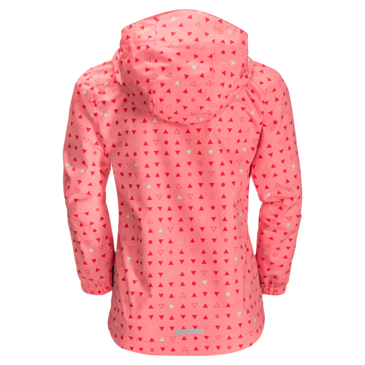 Kid's Tucan Dotted Jacket Hot Brand Jack Wolfskin Apricot Coral All Over