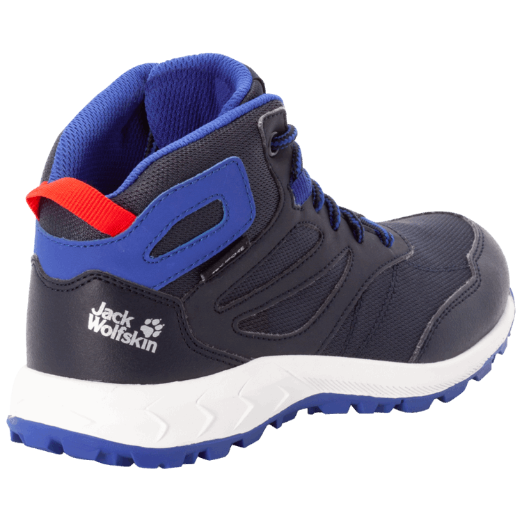 WOODLAND TEXAPORE MID K Collections Night Blue-Red Brand Jack Wolfskin
