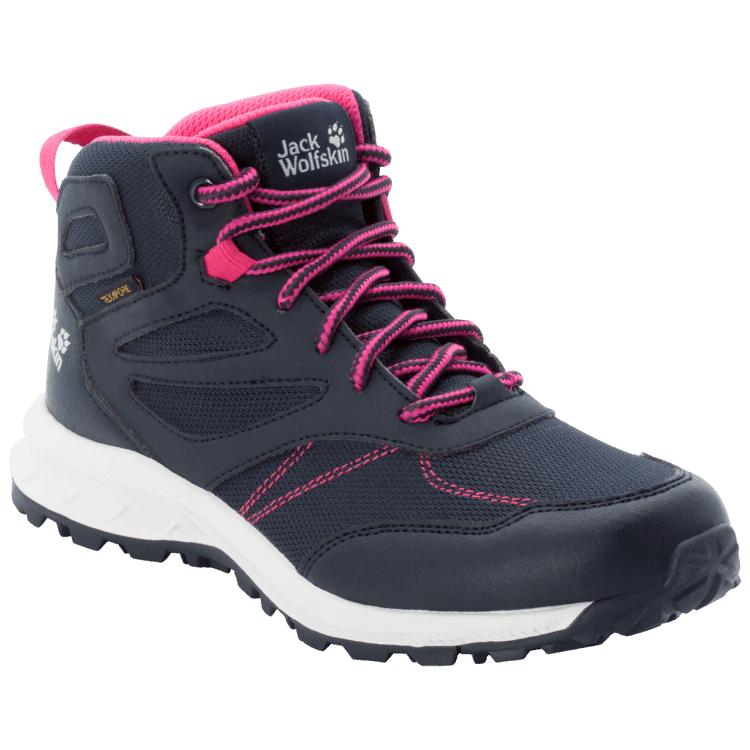 Brand Jack Wolfskin Night Blue-Pink Origin WOODLAND TEXAPORE MID K