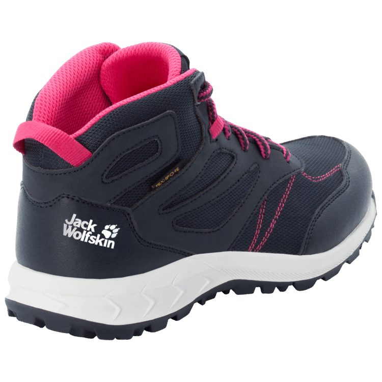 Brand Jack Wolfskin Night Blue-Pink Origin WOODLAND TEXAPORE MID K