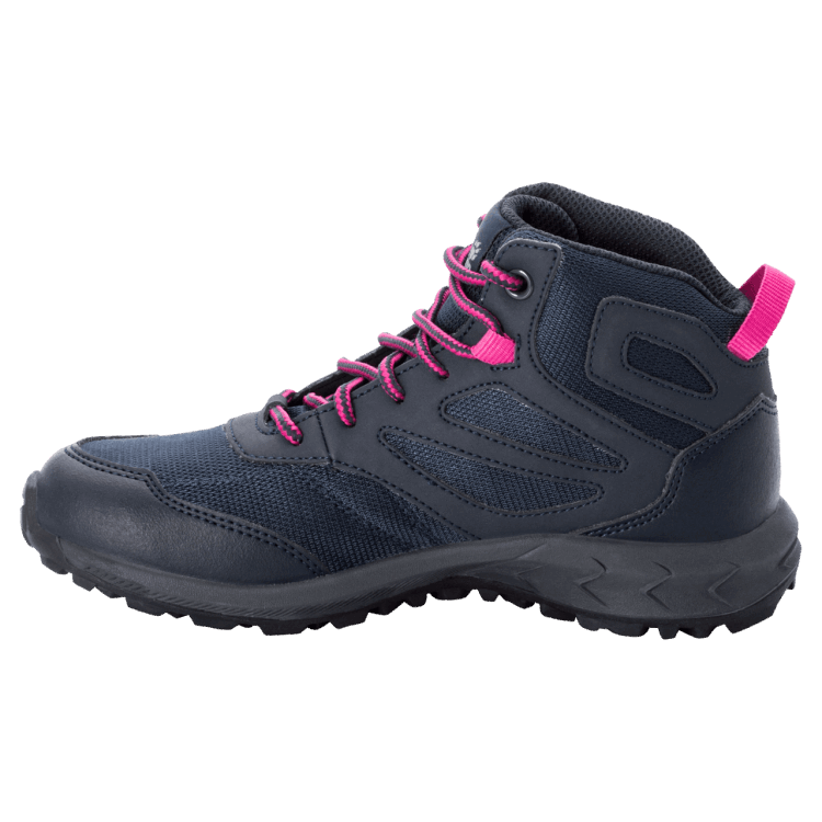 Brand Jack Wolfskin Dark Blue-Pink Kid's Woodland Texapore Mid Origins