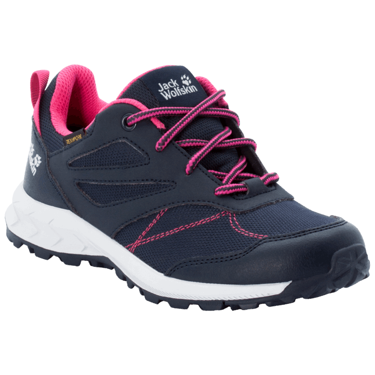 Brand Jack Wolfskin WOODLAND TEXAPORE LOW K Night Blue-Pink