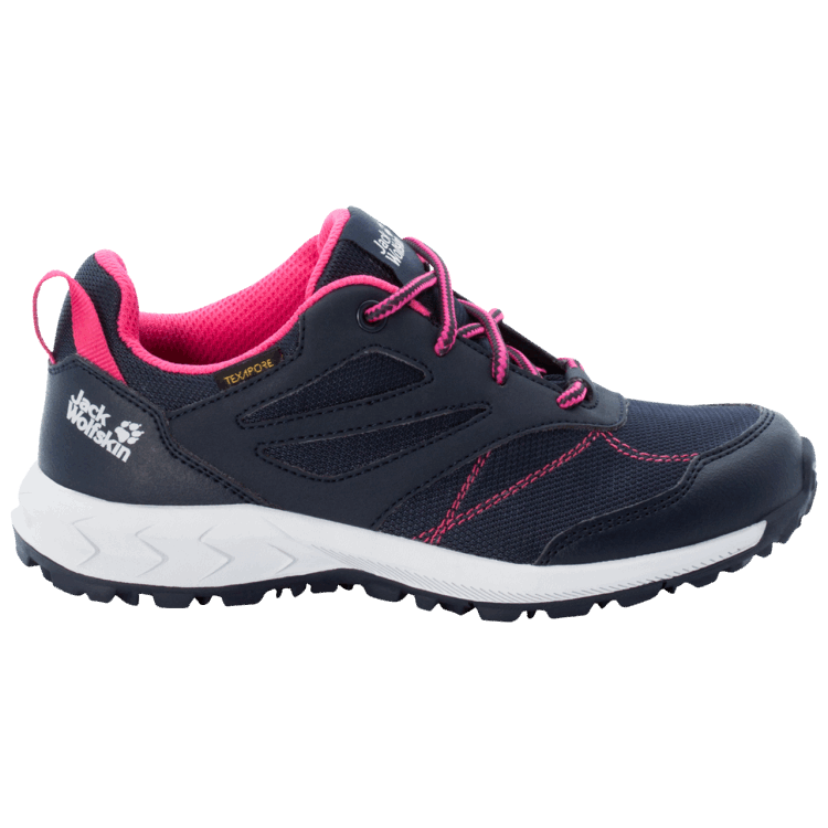 Brand Jack Wolfskin WOODLAND TEXAPORE LOW K Night Blue-Pink