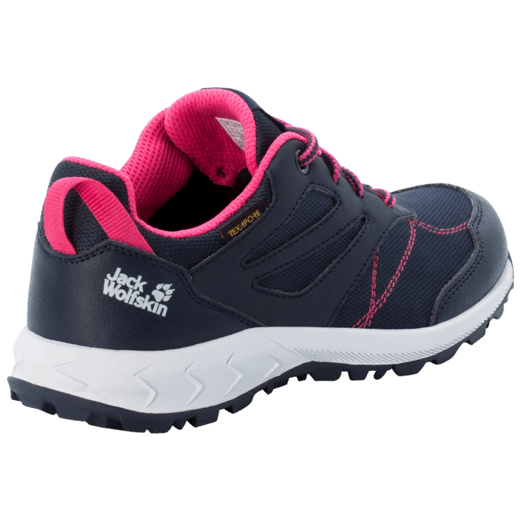 Brand Jack Wolfskin WOODLAND TEXAPORE LOW K Night Blue-Pink
