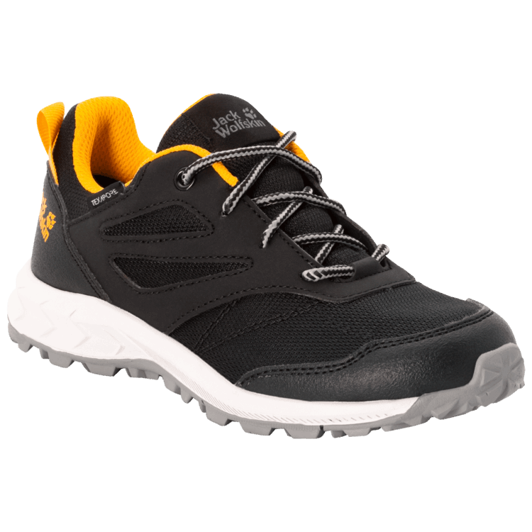 Brand Jack Wolfskin WOODLAND TEXAPORE LOW K Black-Burly Yellow Xt Original