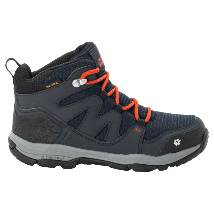 Blue-Orange Origins Brand Jack Wolfskin Kid's Mtn Attack 3 Texapore Mid Hiking Shoes