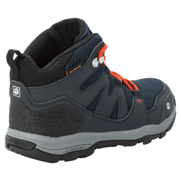 Blue-Orange Origins Brand Jack Wolfskin Kid's Mtn Attack 3 Texapore Mid Hiking Shoes