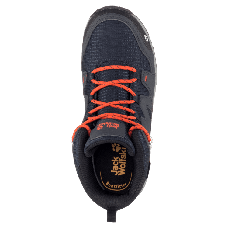 Blue-Orange Origins Brand Jack Wolfskin Kid's Mtn Attack 3 Texapore Mid Hiking Shoes