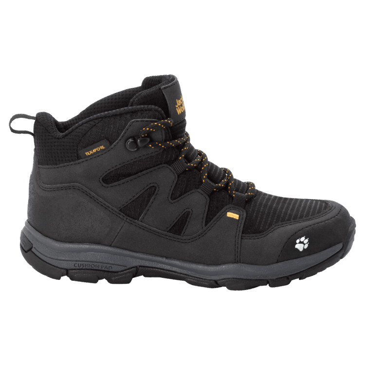 Black Brand Kid's Mtn Attack 3 Texapore Mid Hiking Shoes Brand Jack Wolfskin