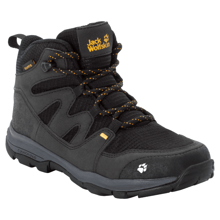 Black Brand Kid's Mtn Attack 3 Texapore Mid Hiking Shoes Brand Jack Wolfskin