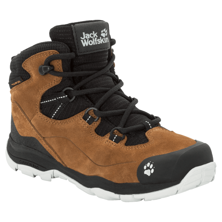 Desert Brown-Black Kid's Mtn Attack 3 Lt Texapore Mid Brand Jack Wolfskin