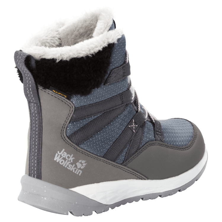 New Brand Jack Wolfskin Pebble Grey-White Kid's Polar Wolf Texapore High Winter Boots
