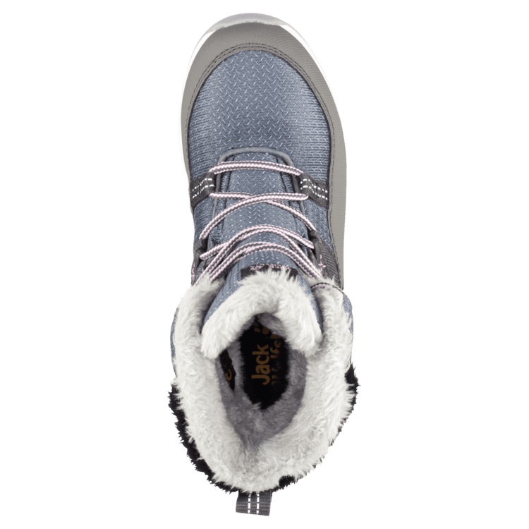 New Brand Jack Wolfskin Pebble Grey-White Kid's Polar Wolf Texapore High Winter Boots