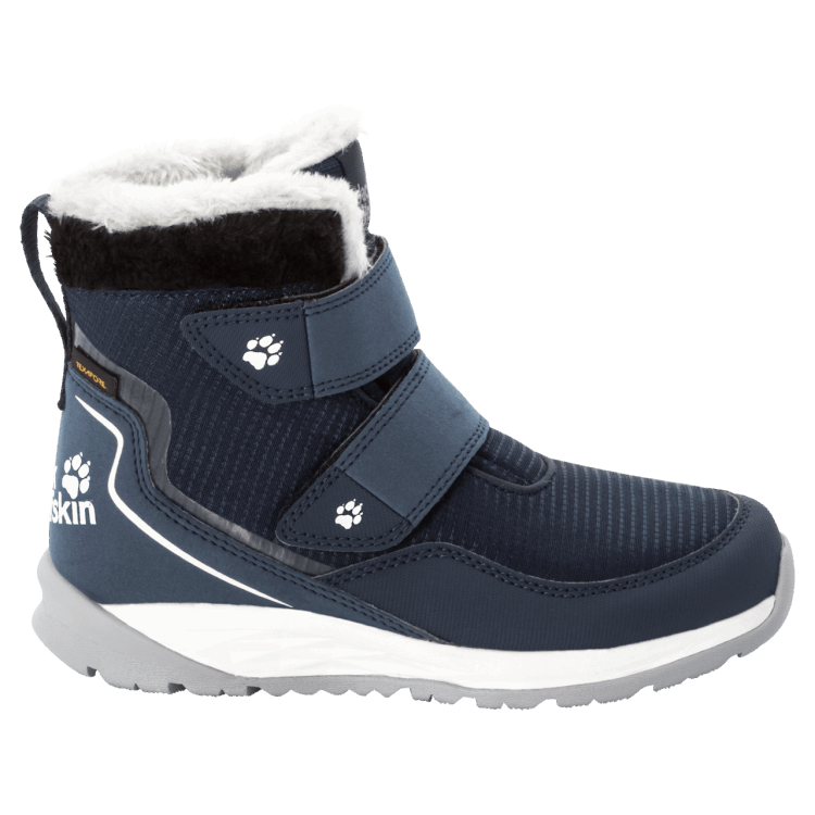 New Brand Jack Wolfskin Kid's Polar Wolf Texapore Mid Vc Winter Boots Dark Blue-White