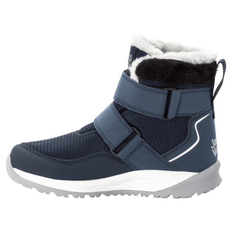 New Brand Jack Wolfskin Kid's Polar Wolf Texapore Mid Vc Winter Boots Dark Blue-White