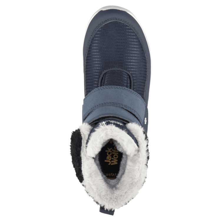 New Brand Jack Wolfskin Kid's Polar Wolf Texapore Mid Vc Winter Boots Dark Blue-White