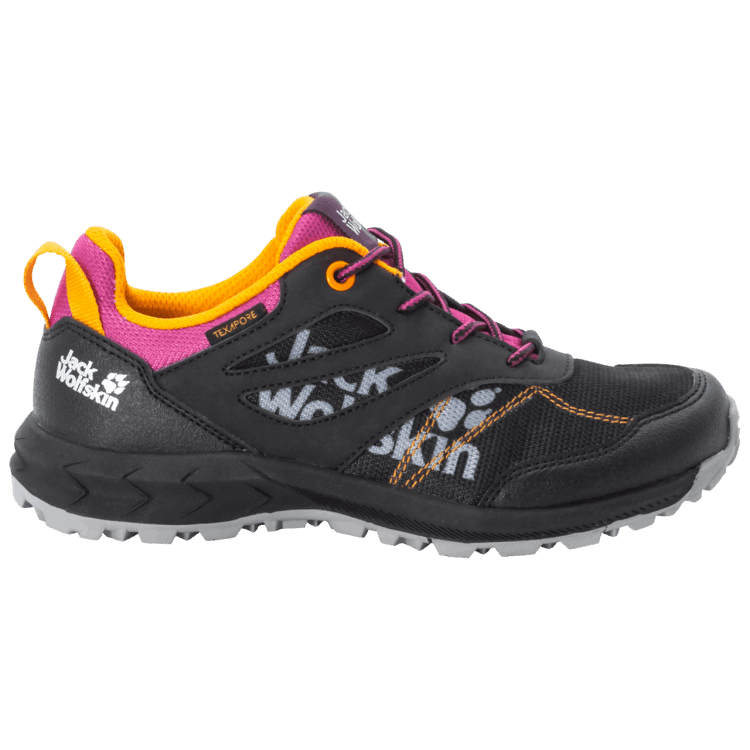 Brand Jack Wolfskin Fashion Kid's Woodland Texapore Low Black-Purple