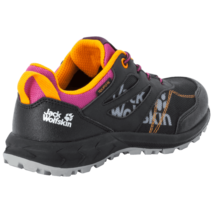 Brand Jack Wolfskin Fashion Kid's Woodland Texapore Low Black-Purple